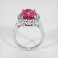 8.00 Ct. Purplish Pink Sapphire Ring, 18K White Gold 3