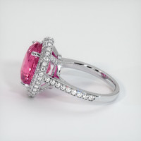 8.00 Ct. Purplish Pink Sapphire Ring, 18K White Gold 4