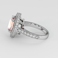 4.13 Ct. Padparadscha Sapphire Ring, 18K White Gold 4
