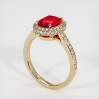 1.30 Ct. Ruby Ring, 10K Yellow Gold 2