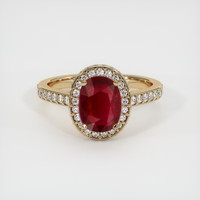 2.03 Ct. Ruby Ring, 10K Yellow Gold 1