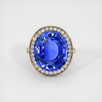 16.75 Ct. Sapphire Ring, 14K Yellow Gold 1
