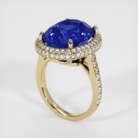 13.50 Ct. Blue Sapphire Ring, 14K Yellow Gold 2