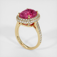 8.00 Ct. Purplish Pink Sapphire Ring, 14K Yellow Gold 2