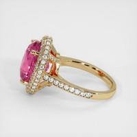 8.00 Ct. Purplish Pink Sapphire Ring, 14K Yellow Gold 4