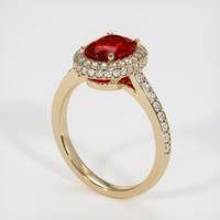 1.54 Ct. Ruby Ring, 14K Yellow Gold 2