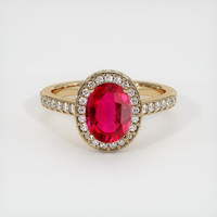 1.53 Ct. Ruby Ring, 14K Yellow Gold 1