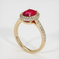 1.53 Ct. Ruby Ring, 14K Yellow Gold 2