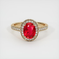 1.22 Ct. Ruby Ring, 14K Yellow Gold 1