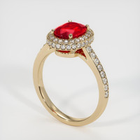 1.22 Ct. Ruby Ring, 14K Yellow Gold 2