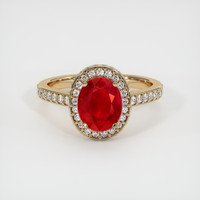 1.80 Ct. Ruby Ring, 14K Yellow Gold 1