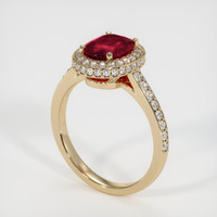 2.03 Ct. Ruby Ring, 14K Yellow Gold 2