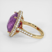 13.78 Ct. Purple Sapphire Ring, 14K Yellow Gold 4