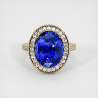 8.04 Ct. Blue Sapphire Ring, 18K Yellow Gold 1