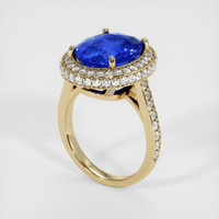 8.04 Ct. Blue Sapphire Ring, 18K Yellow Gold 2