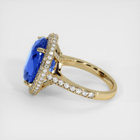 10.49 Ct. Blue Sapphire Ring, 18K Yellow Gold 4