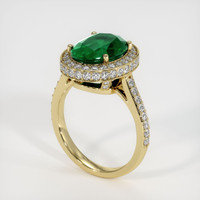 3.64 Ct. Emerald Ring, 18K Yellow Gold 2