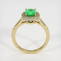 0.94 Ct. Emerald Ring, 18K Yellow Gold 3