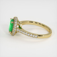 0.94 Ct. Emerald Ring, 18K Yellow Gold 4