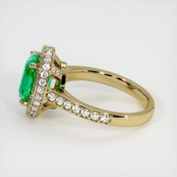 1.37 Ct. Emerald Ring, 18K Yellow Gold 4