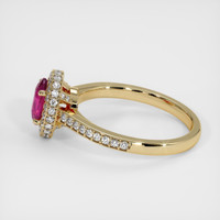 0.88 Ct. Ruby Ring, 18K Yellow Gold 4