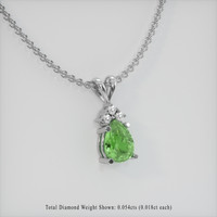 1.08 Ct. Gemstone Pendant, Platinum 950 2