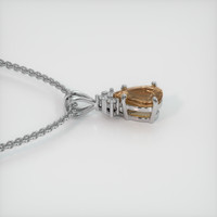1.27 Ct. Padparadscha Sapphire Pendant, Platinum 950 3
