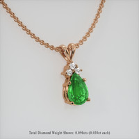 1.70 Ct. Gemstone Pendant, 14K Rose Gold 2