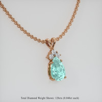 1.83 Ct. Gemstone Pendant, 14K Rose Gold 2