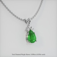 1.70 Ct. Gemstone Pendant, 14K White Gold 2