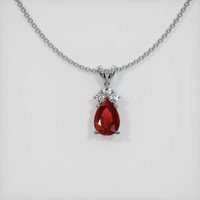 1.01 Ct. Ruby Pendant, 14K White Gold 1