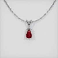 1.01 Ct. Ruby Pendant, 14K White Gold 1