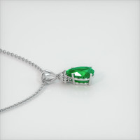 1.36 Ct. Emerald  Pendant - 18K White Gold