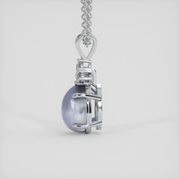 4.81 Ct. Blue Flash Moonstone Pendant, 18K White Gold 3