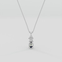 5.18 Ct. Bi Color (Peacock) Tanzanite Pendant, 18K White Gold 4