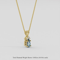 0.41 Ct. Alexandrite Pendant, 10K Yellow Gold 2