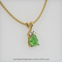 1.08 Ct. Gemstone Pendant, 14K Yellow Gold 2