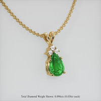 1.70 Ct. Gemstone Pendant, 14K Yellow Gold 2