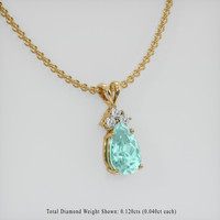 1.83 Ct. Gemstone Pendant, 14K Yellow Gold 2