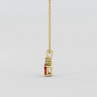 0.34 Ct. Ruby Pendant, 14K Yellow Gold 4