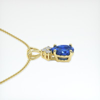 0.94 Ct. Blue Sapphire Pendant, 14K Yellow Gold 3