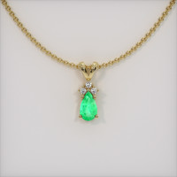 1.35 Ct. Emerald Pendant, 18K Yellow Gold 1