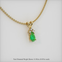 1.35 Ct. Emerald Pendant, 18K Yellow Gold 2