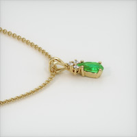 1.35 Ct. Emerald Pendant, 18K Yellow Gold 3