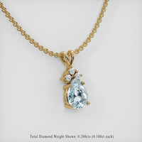 1.65 Ct. Gemstone Pendant, 18K Yellow Gold 2