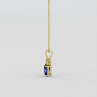 0.89 Ct. Purplish Blue Sapphire Pendant, 18K Yellow Gold 3