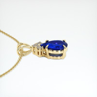 0.80 Ct. Blue Sapphire Pendant, 18K Yellow Gold 3