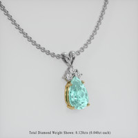 1.83 Ct. Gemstone Pendant, 14K Yellow & White 2