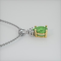 1.08 Ct. Gemstone Pendant, 18K Yellow & White 3