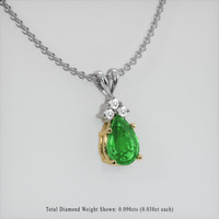 1.70 Ct. Tsavorite Garnet Pendant, 18K Yellow & White 2